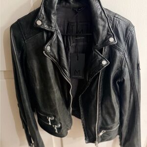 Brand Black Leather Jacket for Women